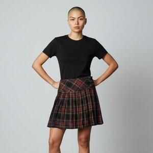 Vintage Tarazza Plaid Tartan Pleated Skirt Punk Grunge Dark Academia 9/10